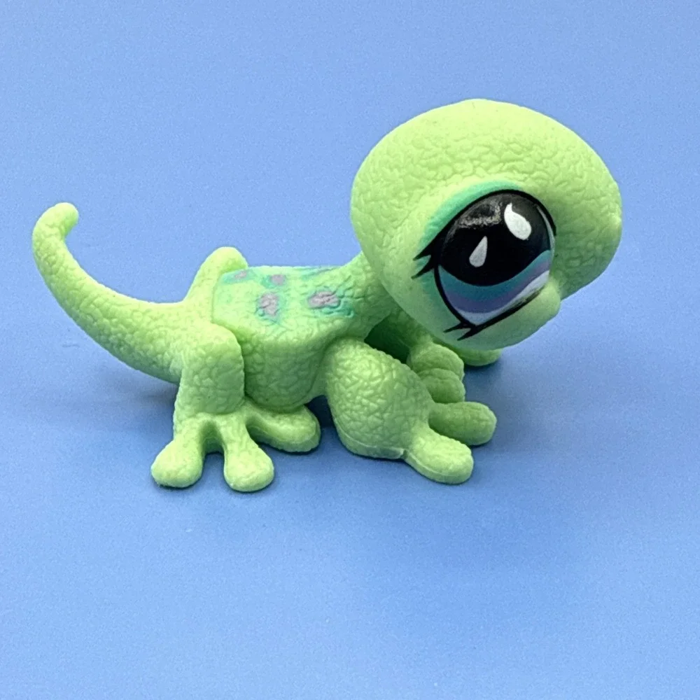 Littlest Pet Shop‎ #751 Gecko Lizard Green With Paisleys LPS